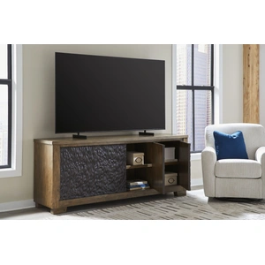 Ashley Furniture Rosswain 74-inch XL Modern Wood TV Stand - Warm Brown Oak Grain, Warm Brown