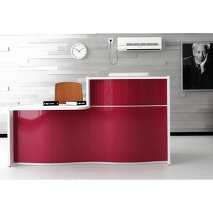 MDD Office Furniture Wave 69-inch Small Reception Desk w/Right Counter Top