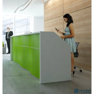 MDD Office Furniture Wave 108-inch Straight Counter Reception Desk