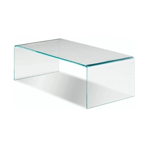 Mobital Glacier Clear Glass Rectangular Coffee Table