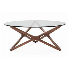 Mobital Quasar Clear Glass Top Coffee Table