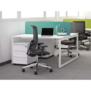 NARBUTAS Nova O 62.9-inch Office 2-Desk Bench w/Metal Frame