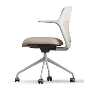 NARBUTAS Ofy Office Visitor Swivel Chair w/Non-Adjustable Armrests, Grey Frame, Castors