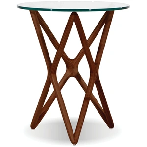 Mobital Quasar Clear Glass Top End Table