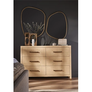 Universal Furniture Leah Wood Double Dresser w/6 Drawers