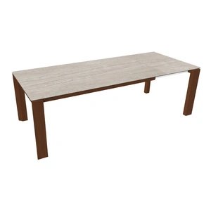 Calligaris Omnia W70.9-inch-94.5-inch Rectangular Ceramic/Wood Veneer Extendable Dining Table