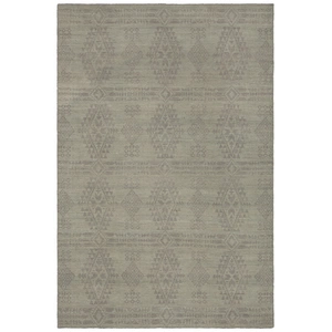 Chandra Winnie Wool Rectangular Handmade Rug, Grey/Blue
