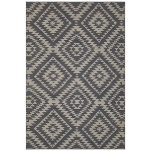 Chandra Winnie Wool Rectangular Handmade Rug, Grey/White
