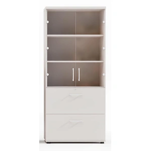 MDD Office Furniture Standard Office Cabinet w/Glass Doors & 5 Shelves