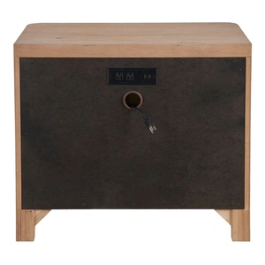 Universal Furniture Walker Wood Nightstand w/2 Drawers, Organic Natural Oak