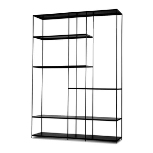 Mobital Etta Metal Large Bookshelf, Matte Black