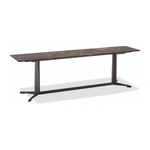 Mobital Navajo Square Marble Sofa Table, Dark Emperador