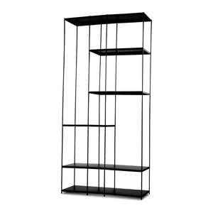 Mobital Etta Metal Tall Bookshelf, Matte Black