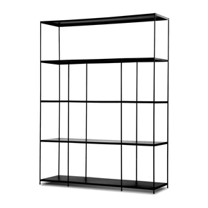 Mobital Etta Metal Wide Bookshelf, Matte Black