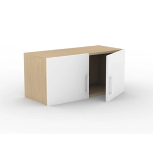 NARBUTAS Uni Melamine Office Wall Mounted Shelf w/2 Doors