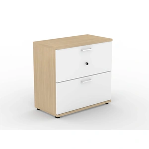 NARBUTAS Uni Melamine Office Lockable Cabinet w/2 File Drawers