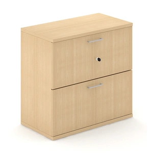 NARBUTAS Uni Melamine Office Lockable Cabinet w/2 File Drawers