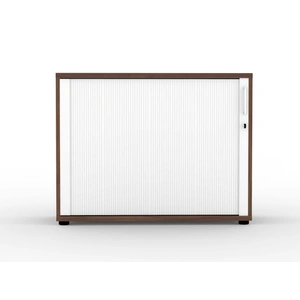 NARBUTAS Uni Melamine Office Lockable Cabinet w/Tambour Door & Shelf