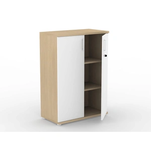 NARBUTAS Uni Melamine Office Lockable Cabinet w/2 Shelves & 2 Doors