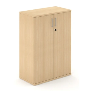 NARBUTAS Uni Melamine Office Lockable Cabinet w/2 Shelves & 2 Doors