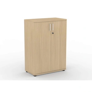 NARBUTAS Uni Melamine Office Lockable Cabinet w/2 Shelves & 2 Doors