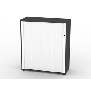 NARBUTAS Uni Melamine Office Lockable Cabinet w/Tambour Door & 2 Shelves
