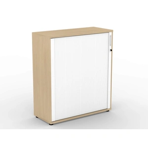 NARBUTAS Uni Melamine Office Lockable Cabinet w/Tambour Door & 2 Shelves