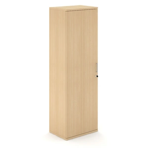 NARBUTAS Uni Melamine Office Lockable Wardrobe w/Door, Shelf & Metal Pull-Out Hanging Rail