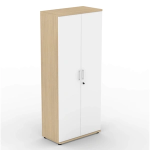NARBUTAS Uni H73-inch Melamine Office Lockable Cabinet w/4 Shelves & 2 Doors