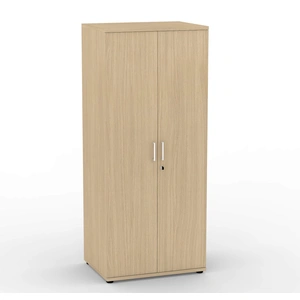 NARBUTAS Uni Melamine Office Lockable Wardrobe w/Shelf & Metal Hanging Rail for Clothes