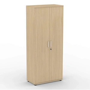 NARBUTAS Uni Melamine Office Lockable Wardrobe w/2 Doors, Shelf & Metal Pull-Out Hanging Rail