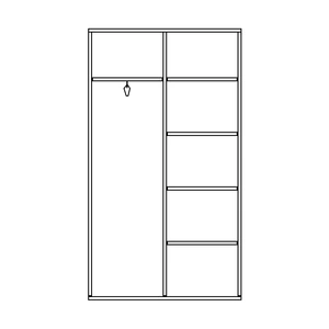 NARBUTAS Uni Melamine Office Lockable Wardrobe & Cabinet w/Metal Pull-Out Hanging Rail