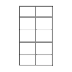 NARBUTAS Uni Melamine Office Lockable Cabinet w/Sliding Doors & 10 Shelves