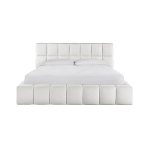 Universal Furniture Colina Fabric Platform Bed in Canberra Ivory