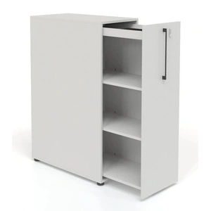NARBUTAS Boxi Office Lockable Storage Tower w/3 Shelves & Pencil Tray