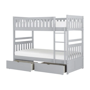 Homelegance Orion Wood Bunk Bed, Gray