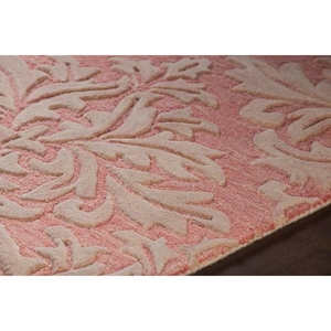 Chandra Yelena Wool Handmade Rug, Pink/Ivory