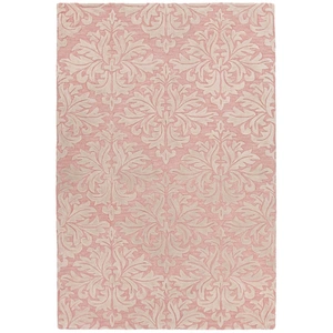 Chandra Yelena Wool Handmade Rug, Pink/Ivory