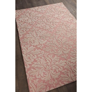 Chandra Yelena Wool Handmade Rug, Pink/Ivory