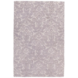 Chandra Yelena Wool Handmade Rug, Purple/White