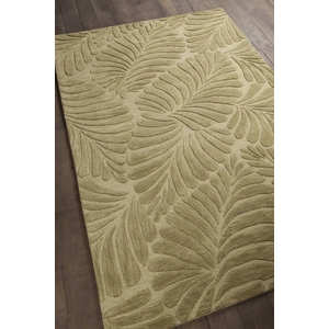 Chandra Yelena Wool Handmade Rug, Green/Ivory