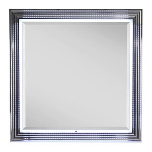 Global Furniture USA Ylime Wood Veneer Mirror w/LED Lighting