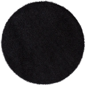 Chandra Zara Polyester Handmade Rug, 7'9-inch Round, Black