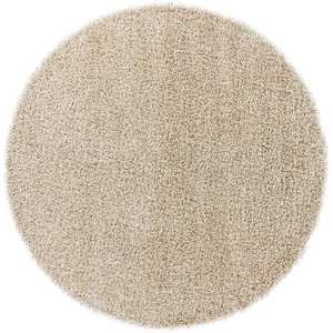 Chandra Zara Polyester Handmade Rug, 7'9-inch Round, Beige