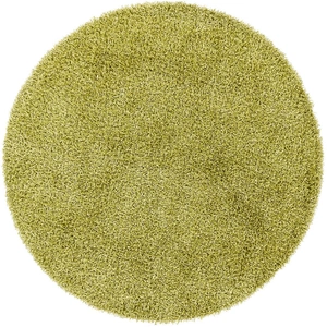Chandra Zara Polyester Handmade Rug, 7'9-inch Round, Green