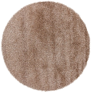 Chandra Zara Polyester Handmade Rug, 7'9-inch Round, Tan