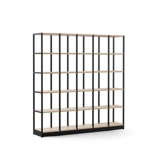 NARBUTAS Combus Office Freestanding Shelving Unit 5x5 with Small Shelves