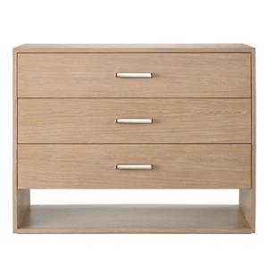 Universal Furniture Vista Wood Dresser w/3 Drawers in White Oak