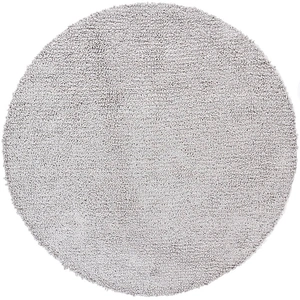 Chandra Zeal Viscose/Wool Handmade Rug, 7'9-inch Round, Grey