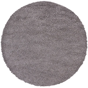 Chandra Zeal Viscose/Wool Handmade Rug, 7'9-inch Round, Charcoal